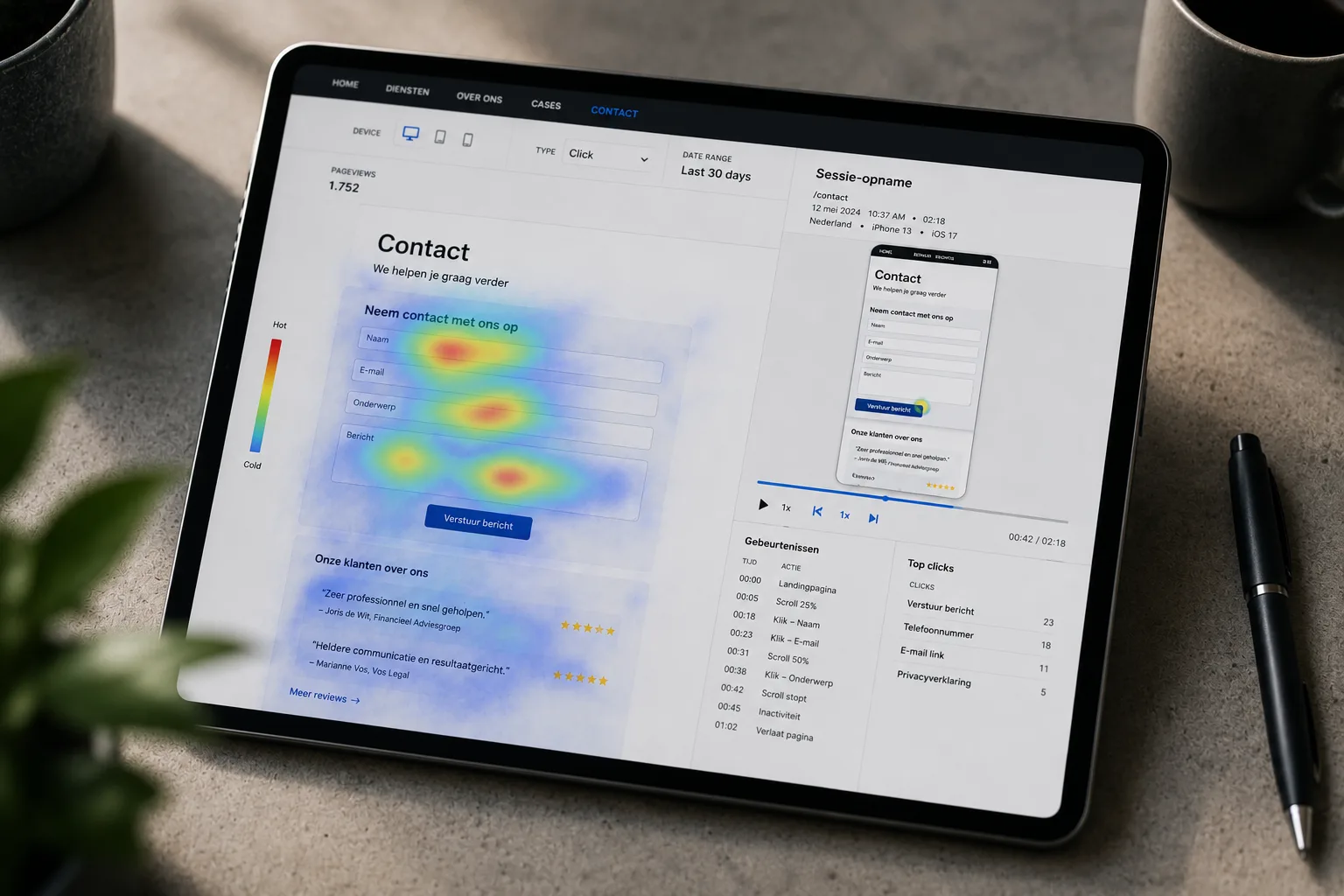 Gedragsanalyse tools: zo gebruiken wij Hotjar en Microsoft Clarity